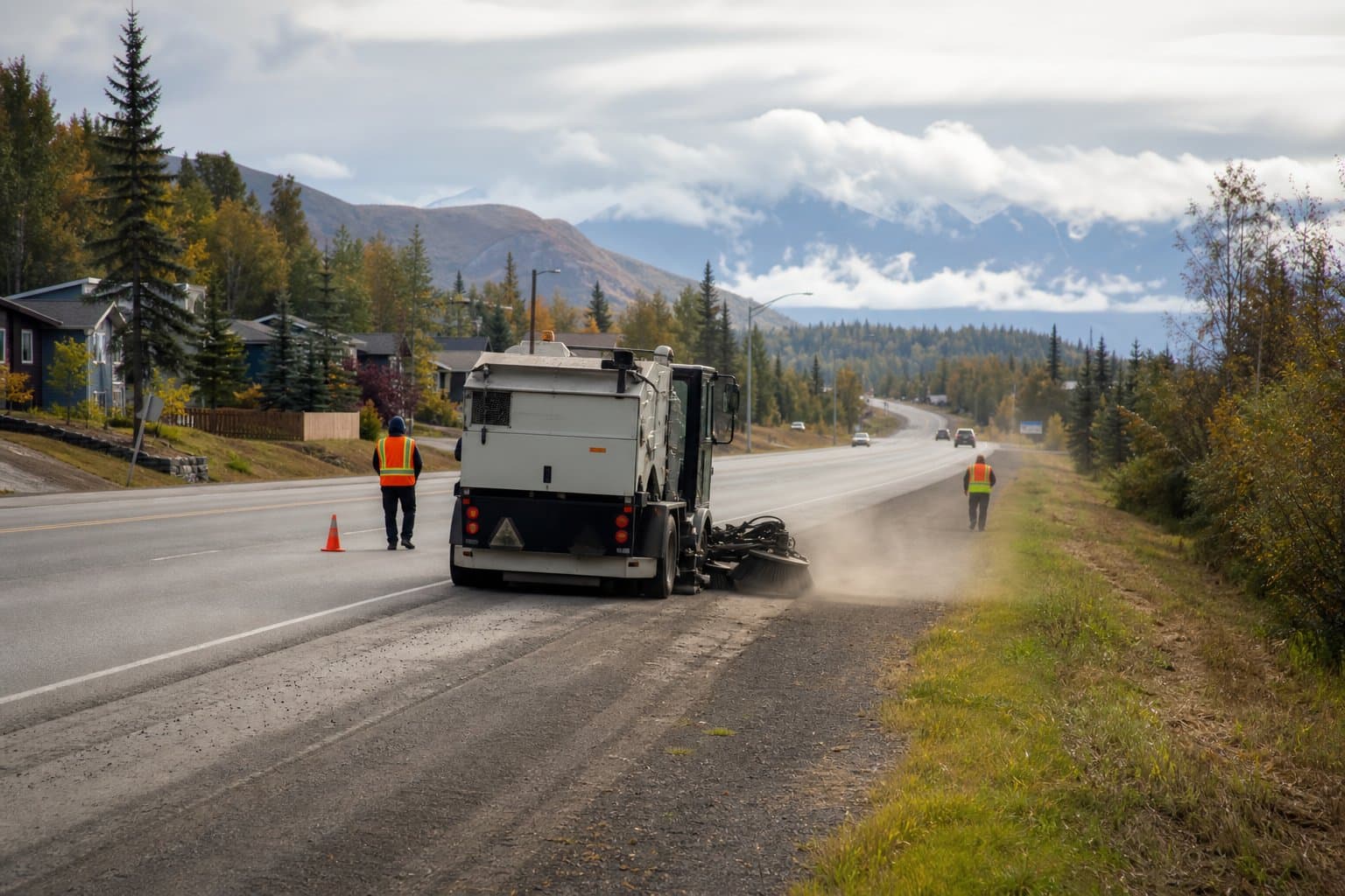Cover image for article: Anchorage weighs a five-year road-sweeping contract for Eagle River