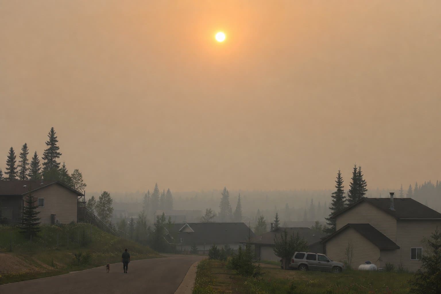 Cover image for article: The smoke over Fairbanks is from a fire the state is choosing to let burn