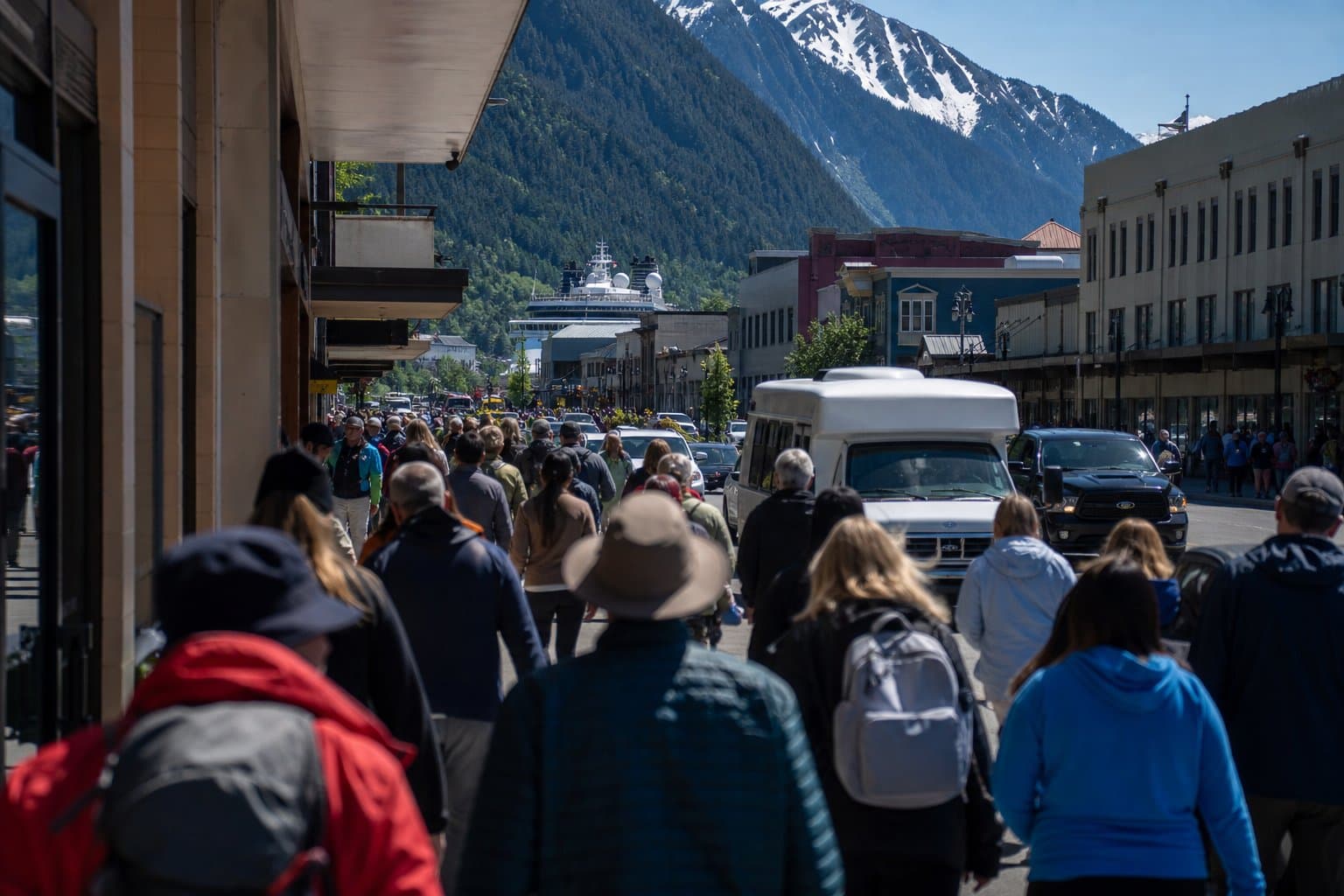Cover image for article: A Juneau task force wants congestion data to support limiting cruise calls