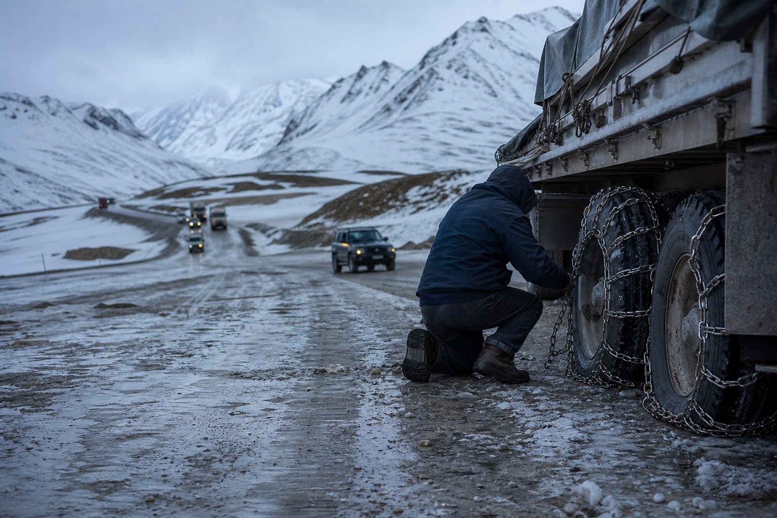 Cover image for article: It's July, and it's snowing on the road to the Arctic
