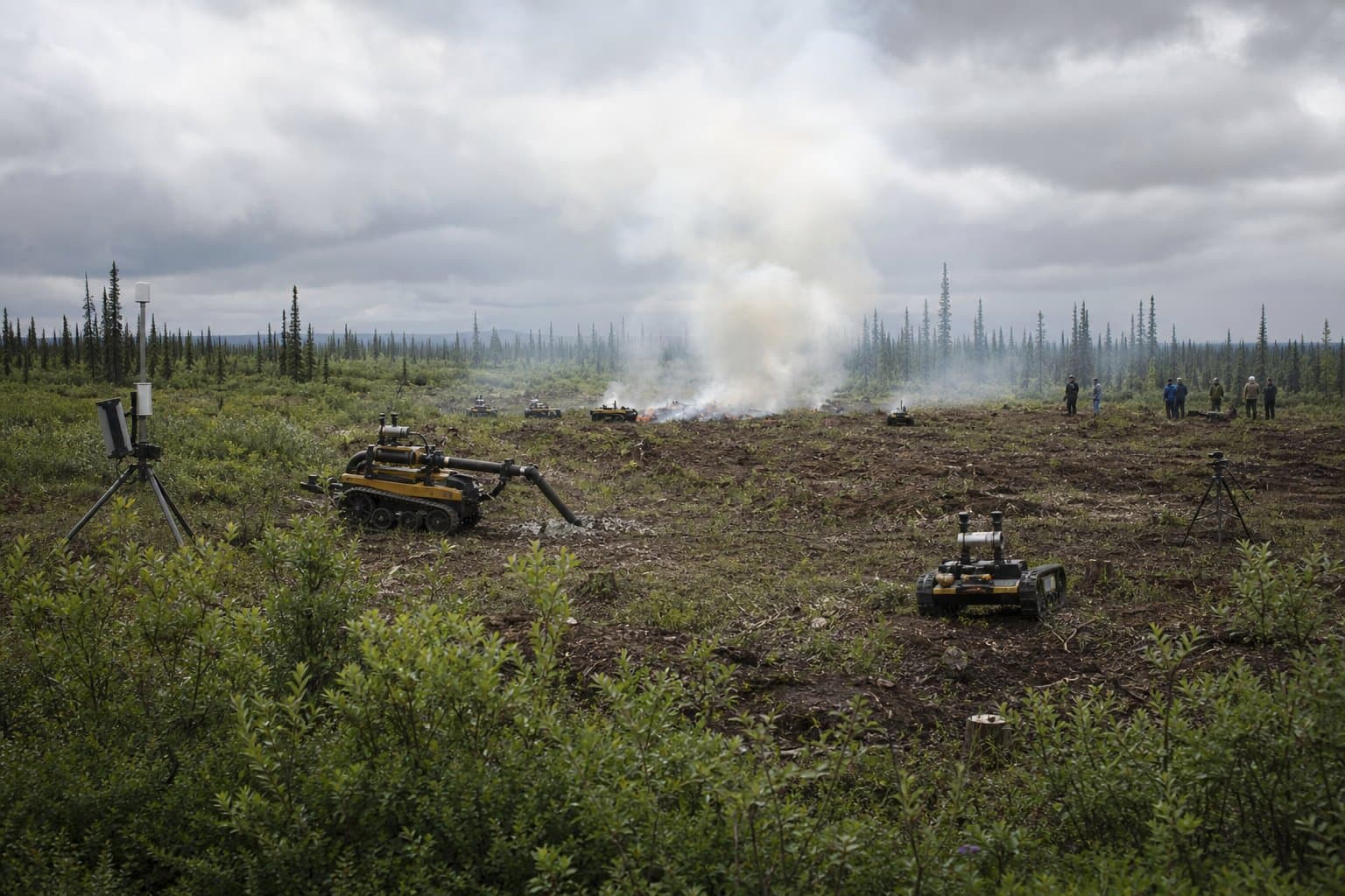 Cover image for article: Robots are fighting Alaska wildfires near Nenana right now — on their own