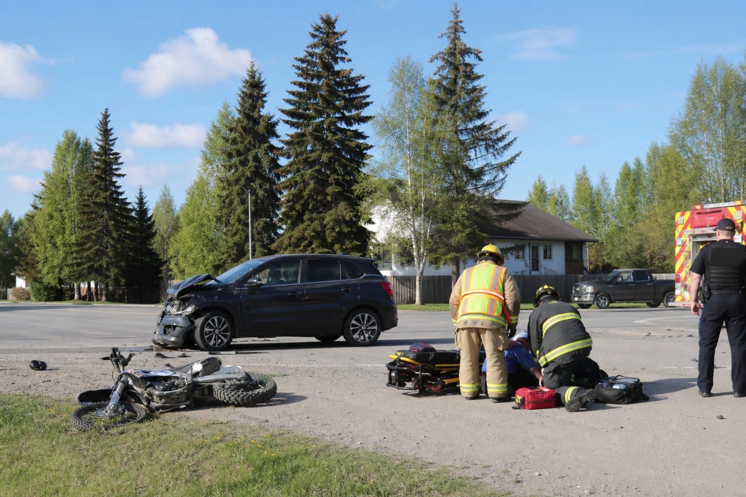 Cover image for article: A North Pole dirt bike crash follows a fatal Fairbanks motorcycle wreck