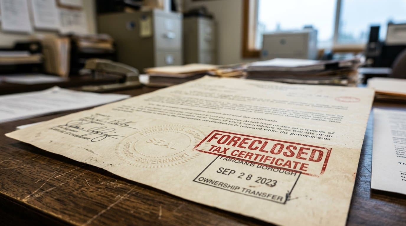 Cover image for article: Fairbanks borough opens sealed bids on tax-foreclosed properties