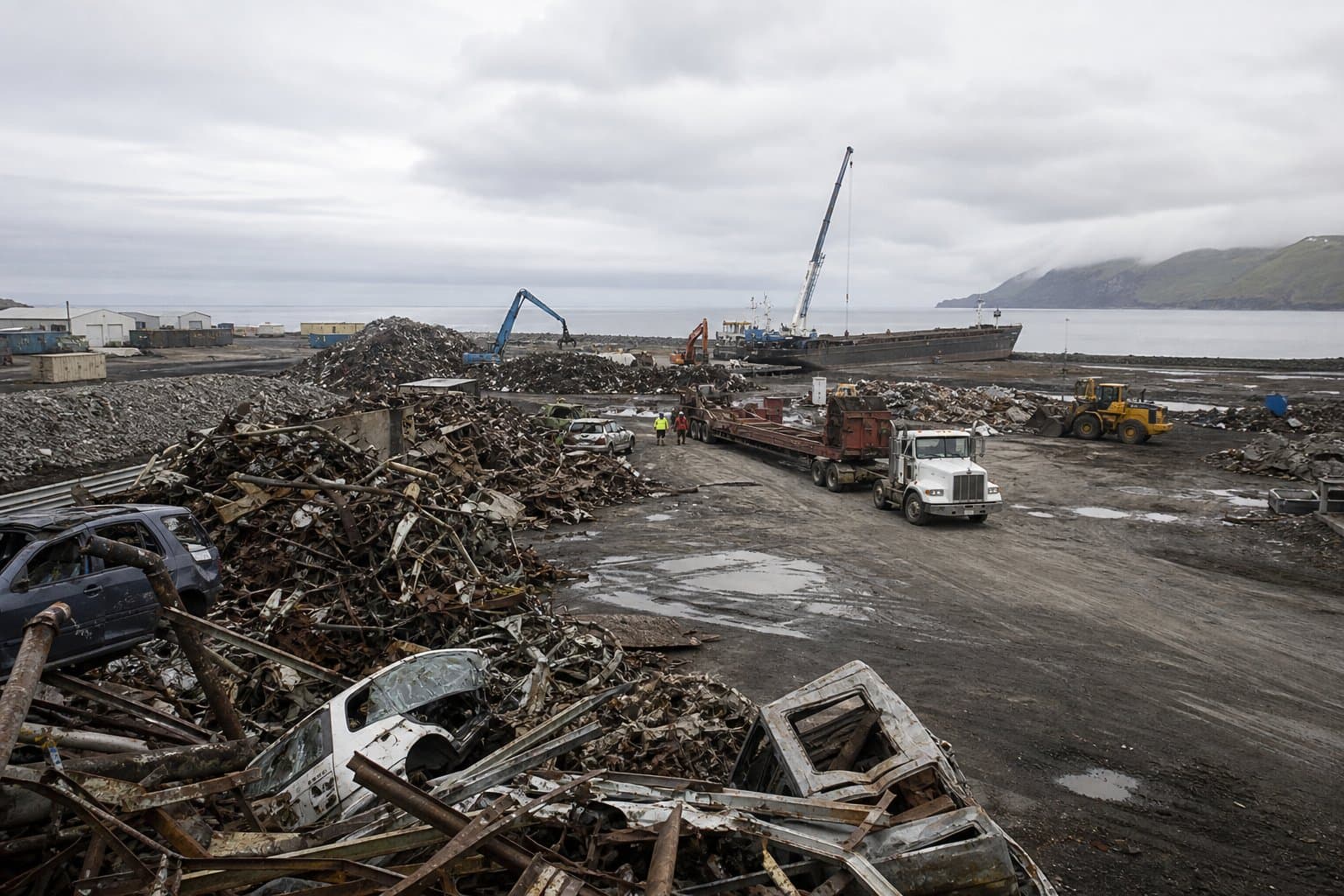 Cover image for article: Unalaska accepts $3.8 million EPA grant to clear junk cars and scrap metal from its full landfill