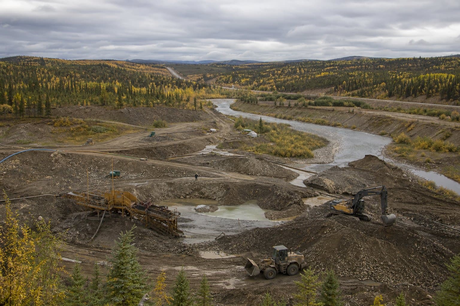 Cover image for article: A Fox placer miner asked to move Treasure Creek. The state's public notice says equipment and an operator.
