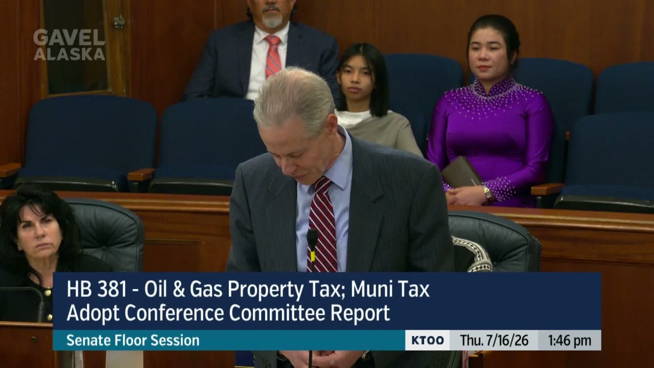 Cover image for article: Alaska Senate passes HB 381 oil and gas tax bill 11-8, with dissenters signaling more work ahead