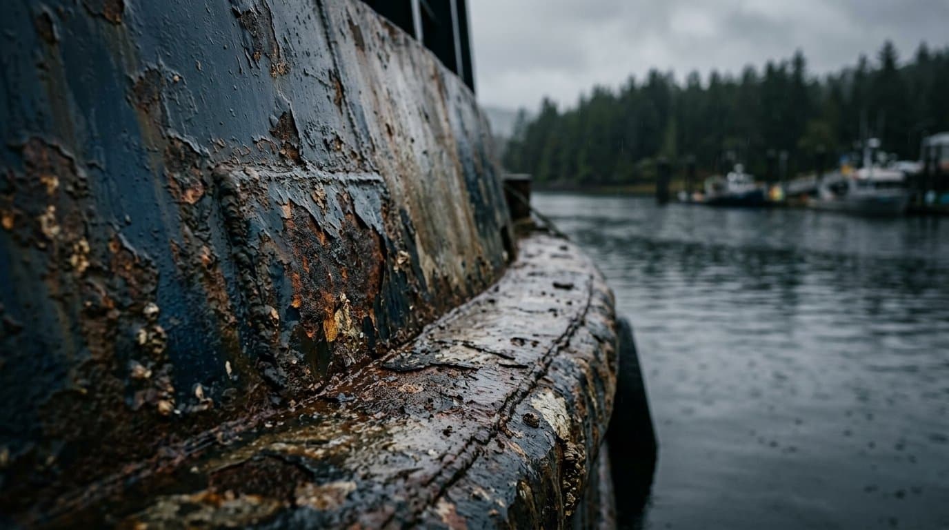 Cover image for article: Forest Service seeks a small business to dry-dock and repair Wrangell's Misty barge