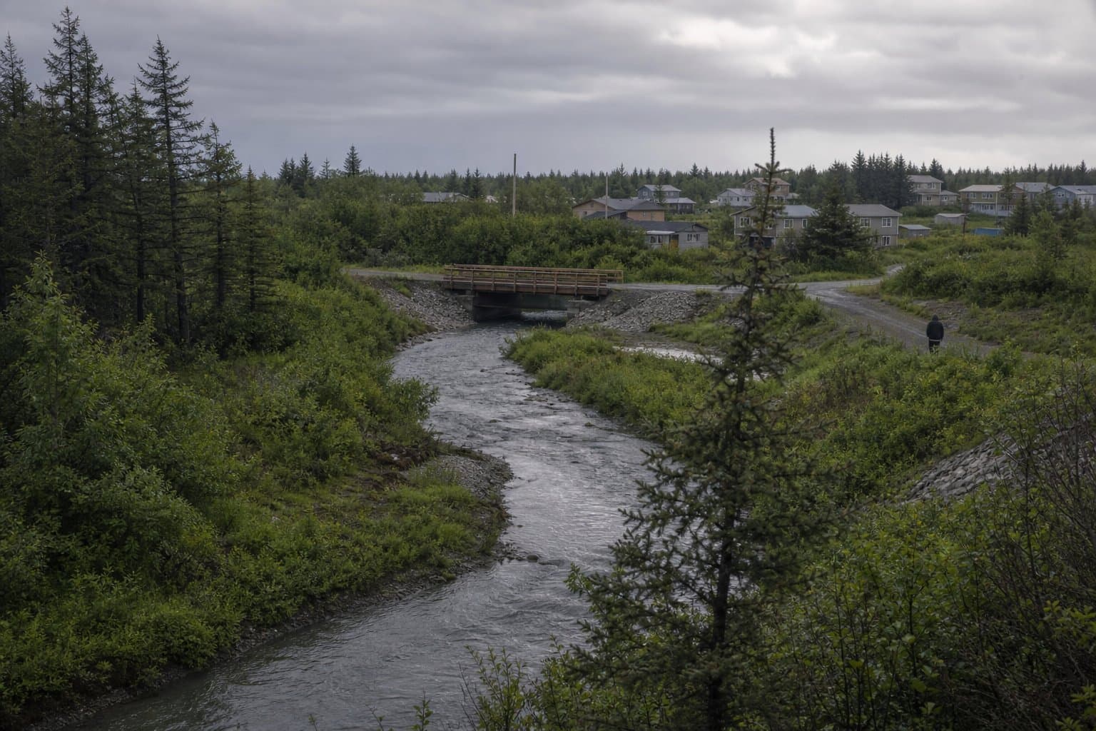Cover image for article: Kenai Peninsula planners to weigh road and bridge over salmon creek in Anchor Point