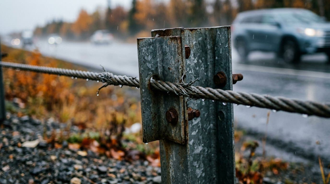 Cover image for article: Glenn Highway northbound left lane closed near mile 26 Monday for guardrail repairs