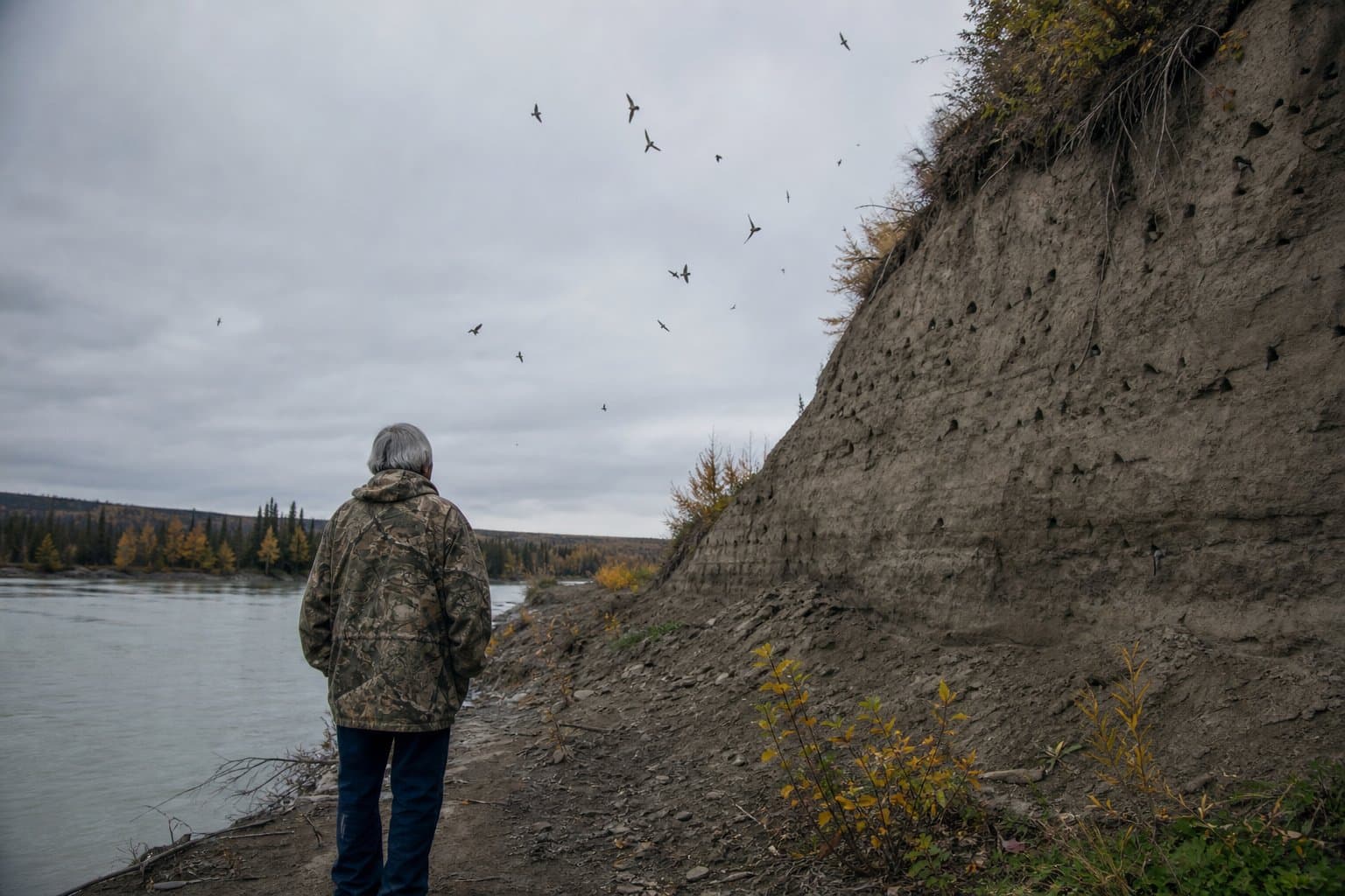 Cover image for article: Koyukon elder ties Galena swallow decline to Air Force mosquito spraying in TCC bird booklet