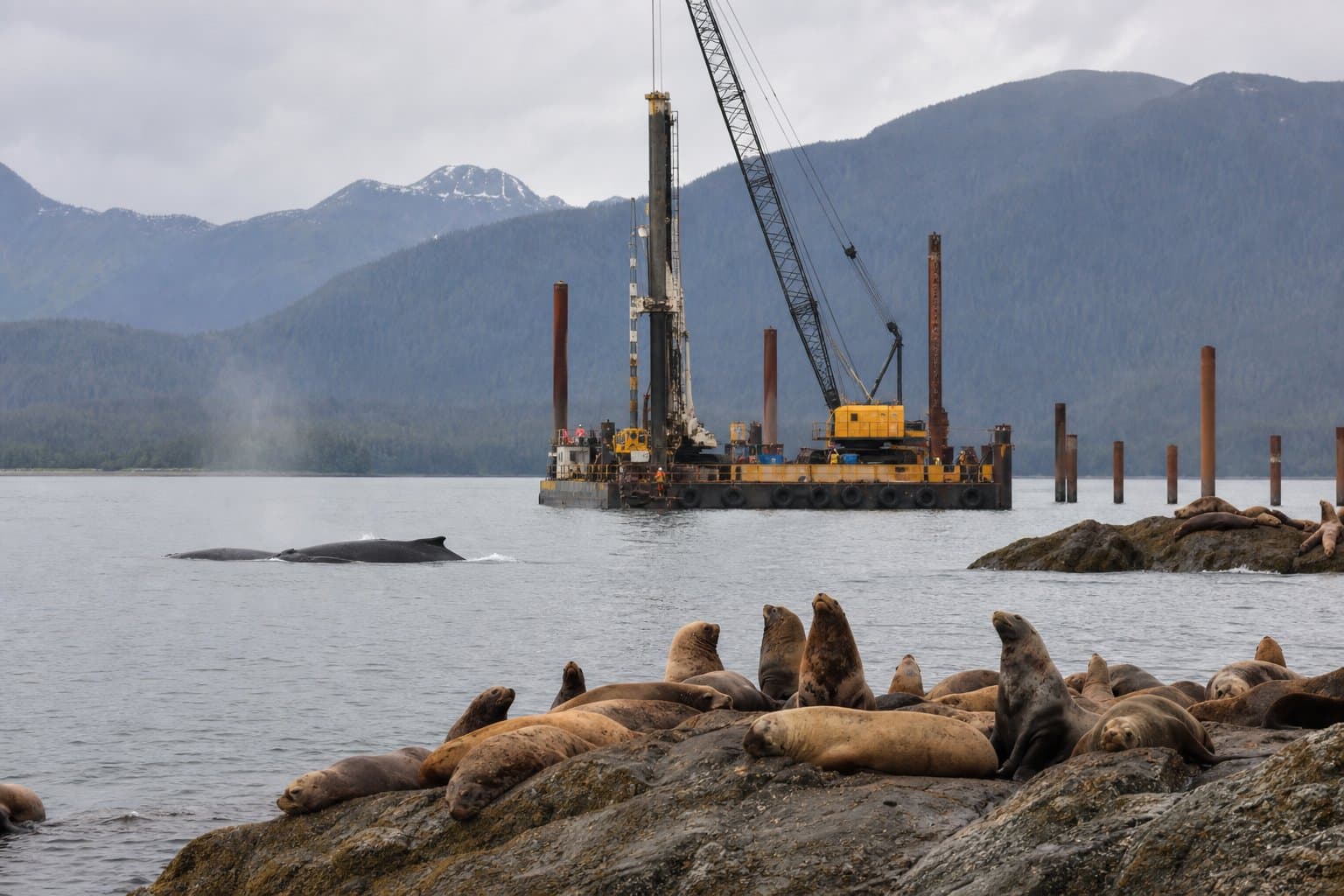 Cover image for article: Whale permit for Juneau's fifth cruise dock issued with no public comment