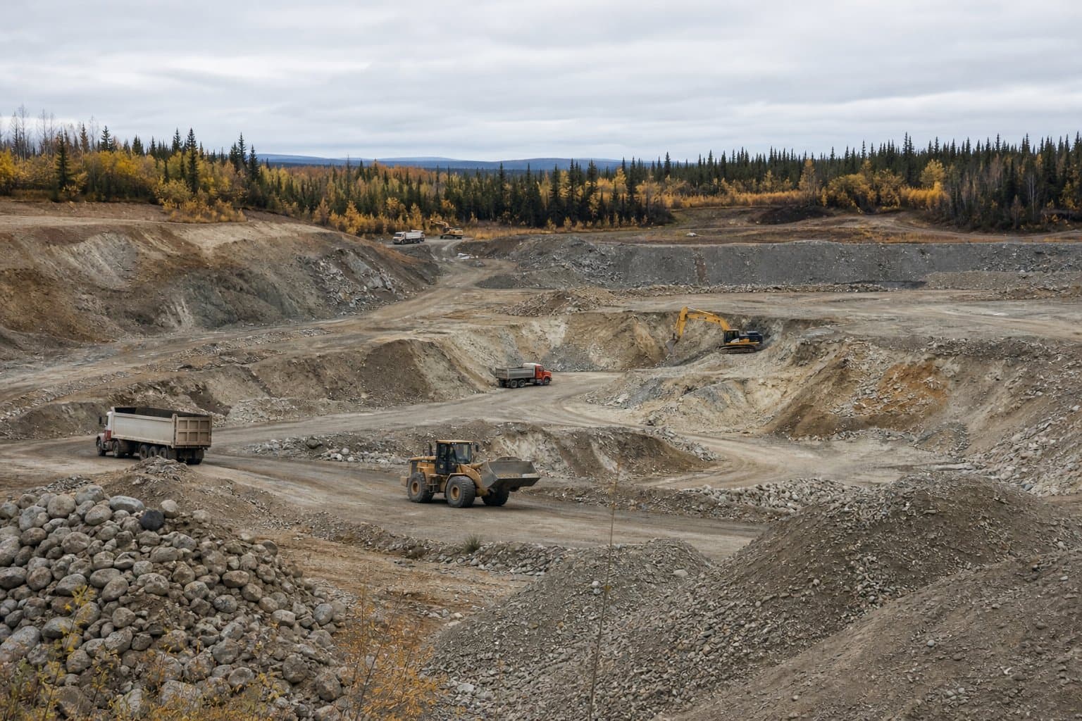 Cover image for article: State to give highway department 200,000 cubic yards from Parks, Alcan pits at no charge