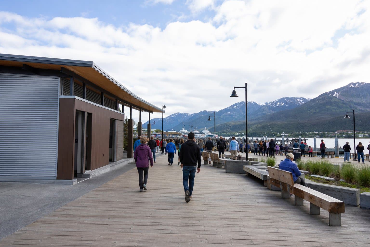 Cover image for article: Juneau designs 2,736-square-foot waterfront restroom building for downtown Seawalk