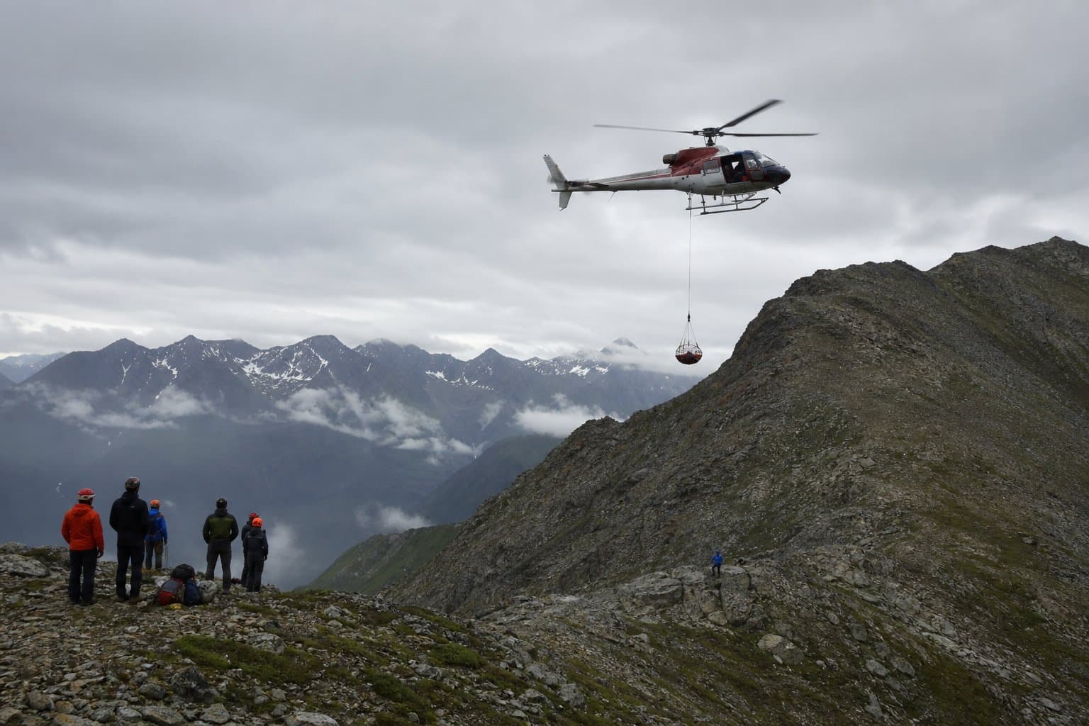 Cover image for article: Helicopter lifts stuck hiker off peak five miles southeast of Alyeska
