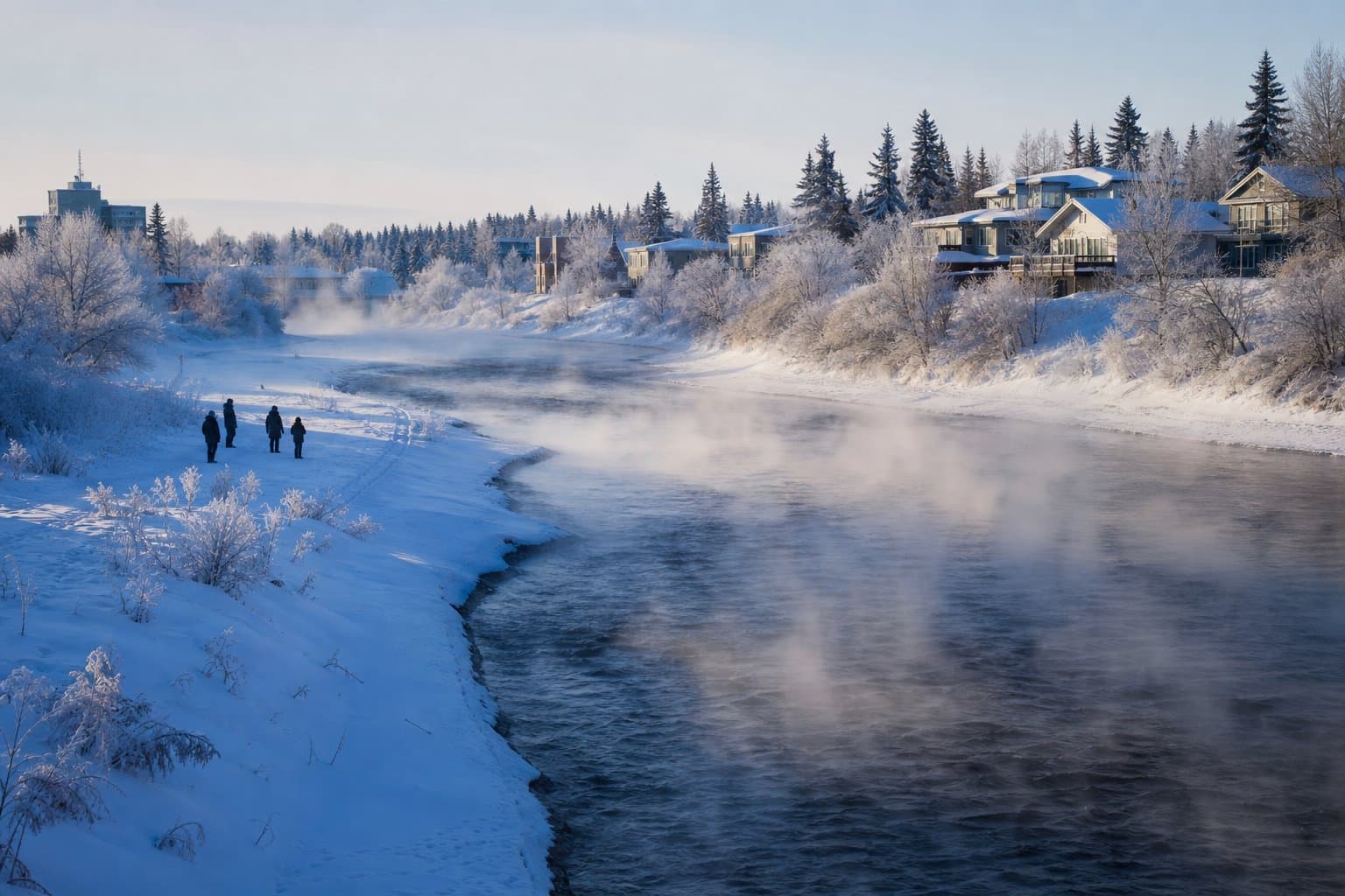 Cover image for article: Fairbanks draft river plan backs changing wastewater discharge so the Chena can freeze