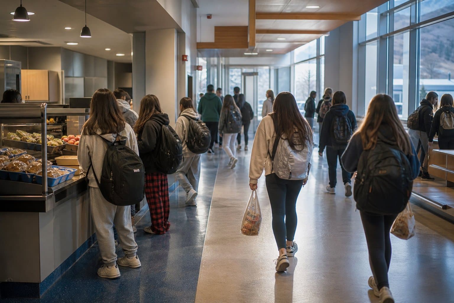 Cover image for article: Kodiak Middle School breakfast jumps from 11 students a day to 127 with grab-and-go meals