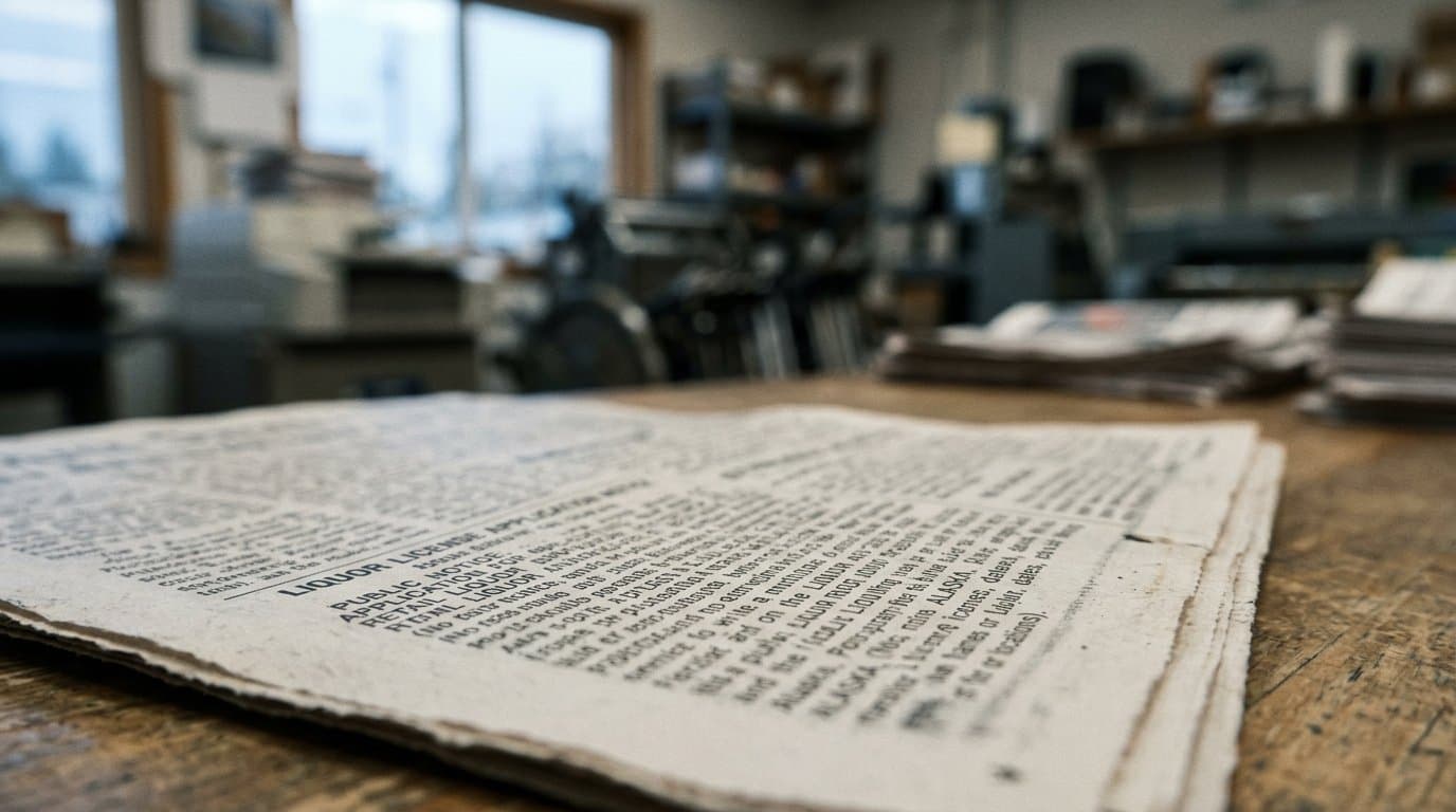 Cover image for article: Alaska alcohol board weighs ending newspaper notice of liquor license applications