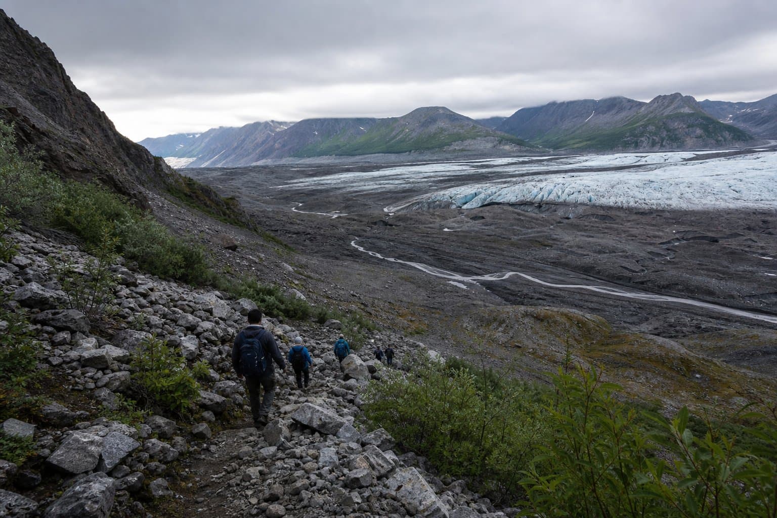 Cover image for article: Rerouted trail restores hiker access to Root Glacier in Wrangell-St. Elias