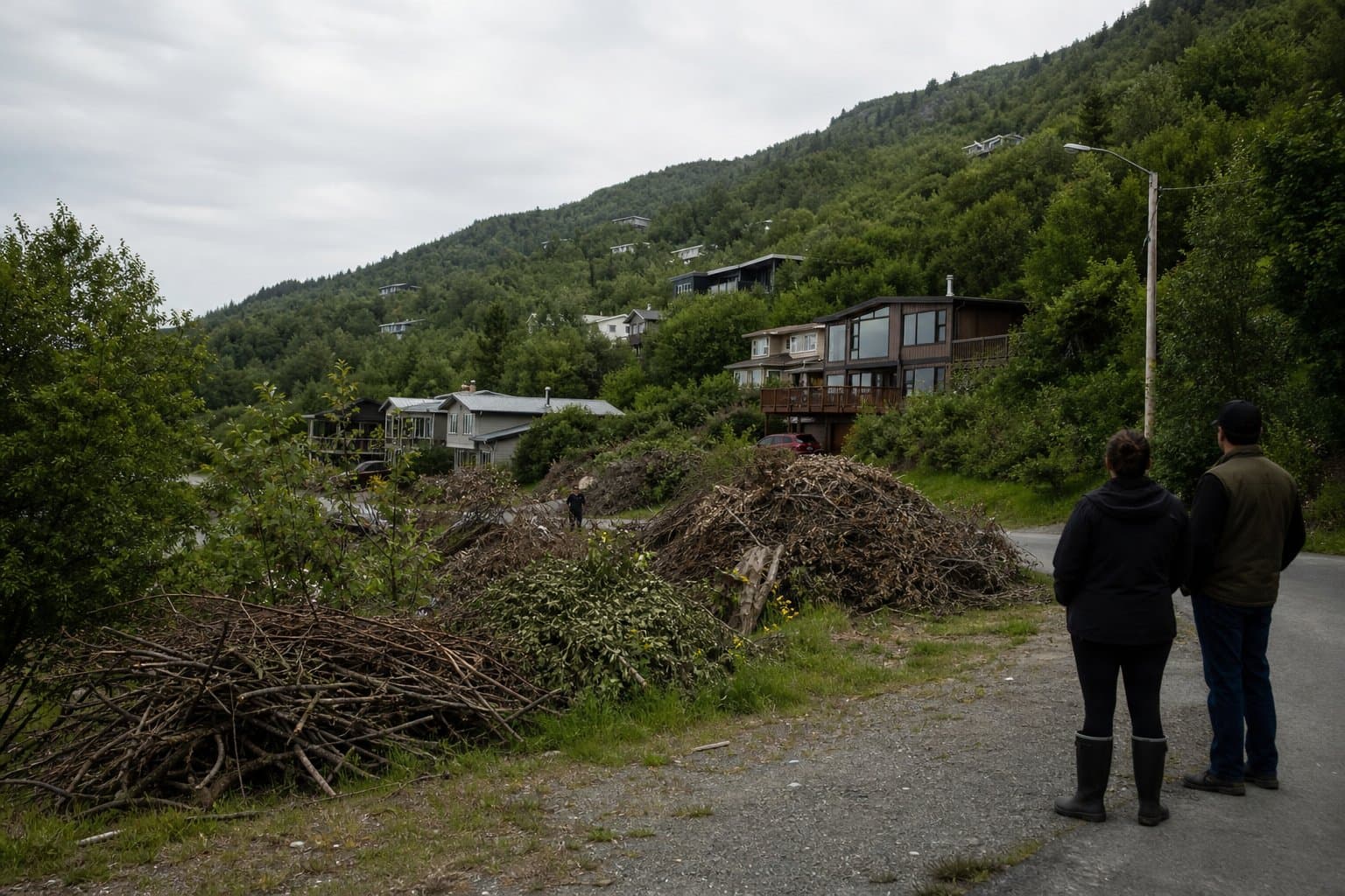 Cover image for article: Anchorage Hillside neighborhood demands expedited chipping days as municipal contracting stalls