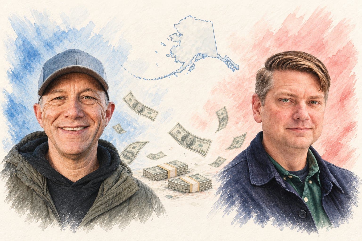 Cover image for article: Outside spending in Alaska's U.S. House race runs nearly 2 to 1 in Hill's favor