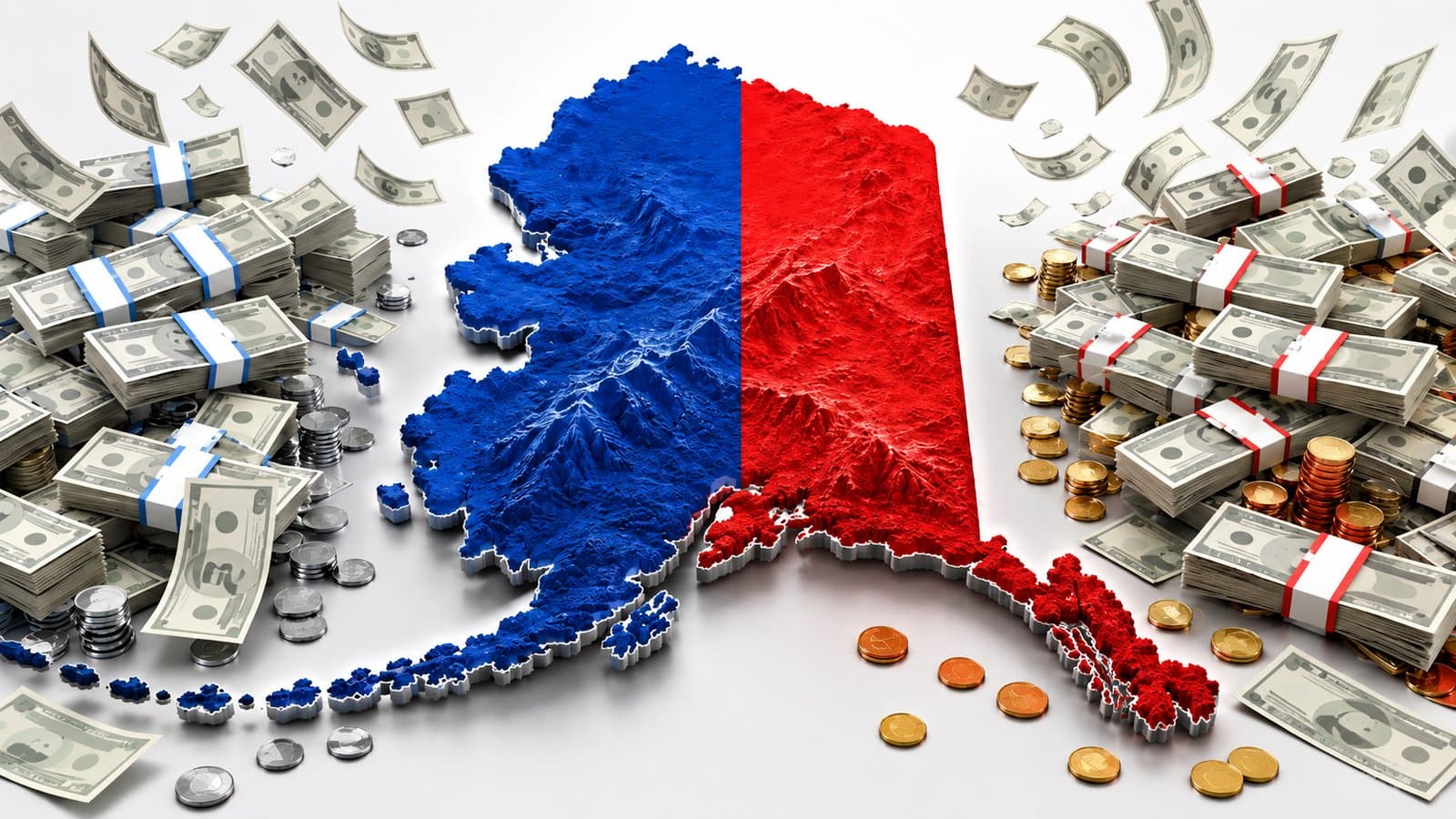 Cover image for article: Money floods a dead-even Alaska Senate race