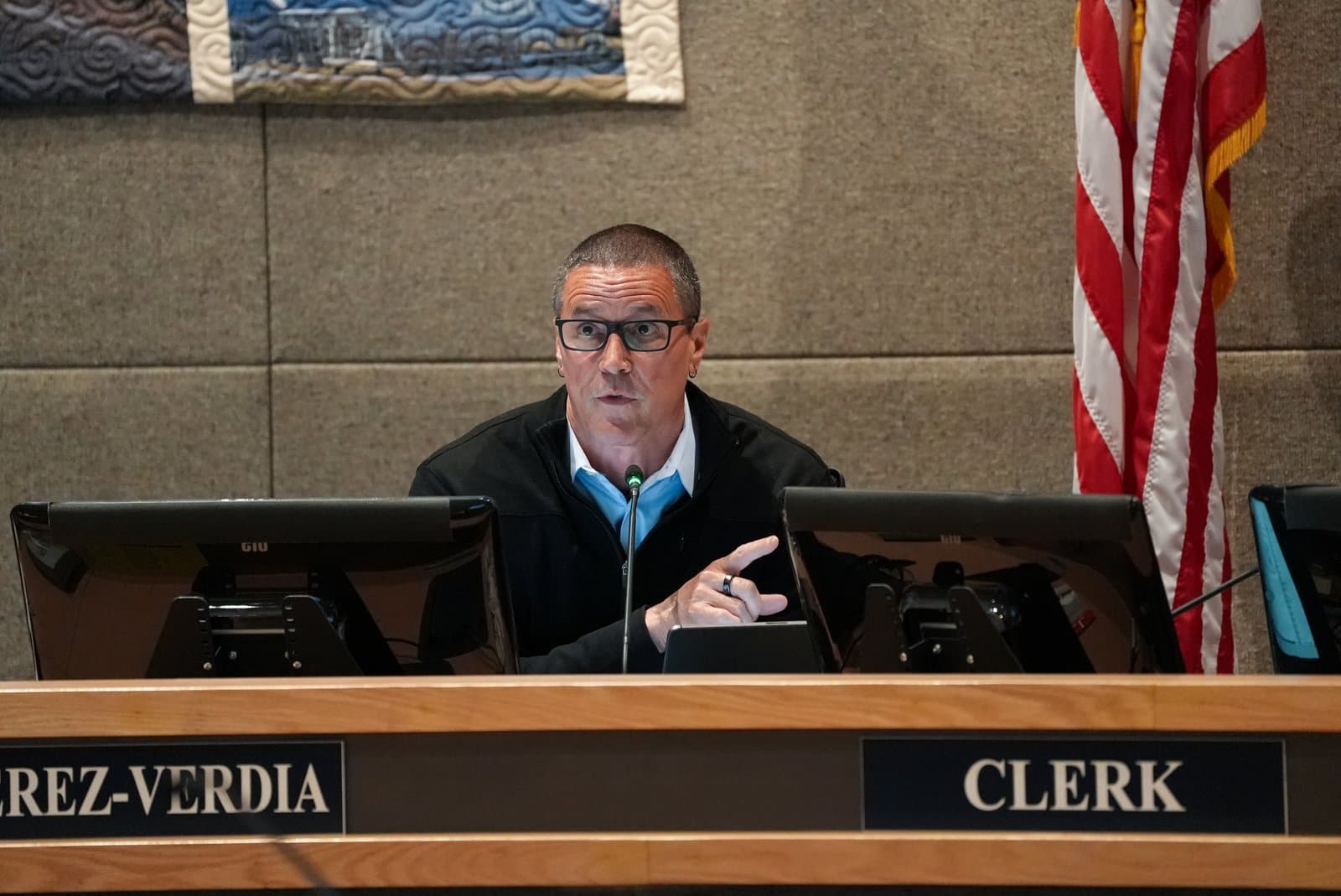 West Anchorage Assembly member Kameron Perez-Verdia at the Anchorage Assembly meeting