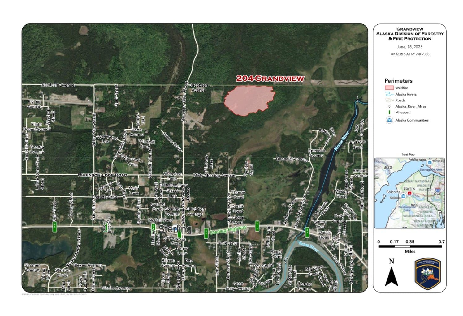 Cover image for article: An escaped campfire grew to 89 acres near Sterling — cutting power and closing a road