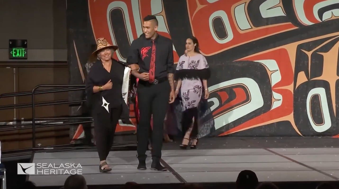 Cover image for article: Haida fashion designer Dorothy Grant to sign career monograph at Alaska State Museum Friday