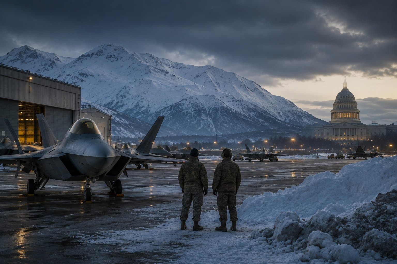 Cover image for article: The Air Force wants $7 billion for fighter recapitalization at Elmendorf — but Alaska's military investments are riding on a partisan bill senators don't think will pass