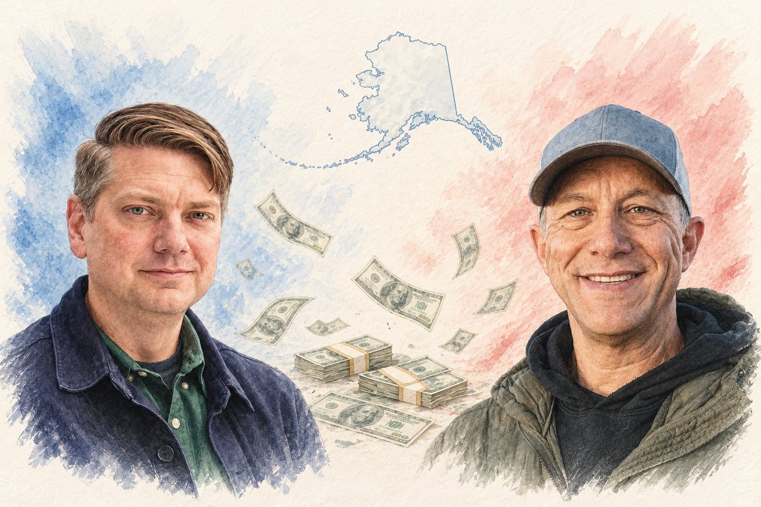 Cover image for article: Outside spending in Alaska's U.S. House race runs nearly 2 to 1 in Hill's favor