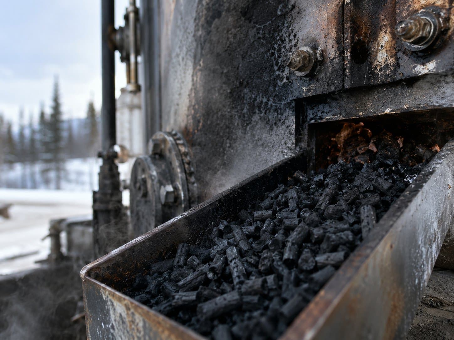 Cover image for article: Nenana pioneers Alaska's first biochar boiler for municipal heating
