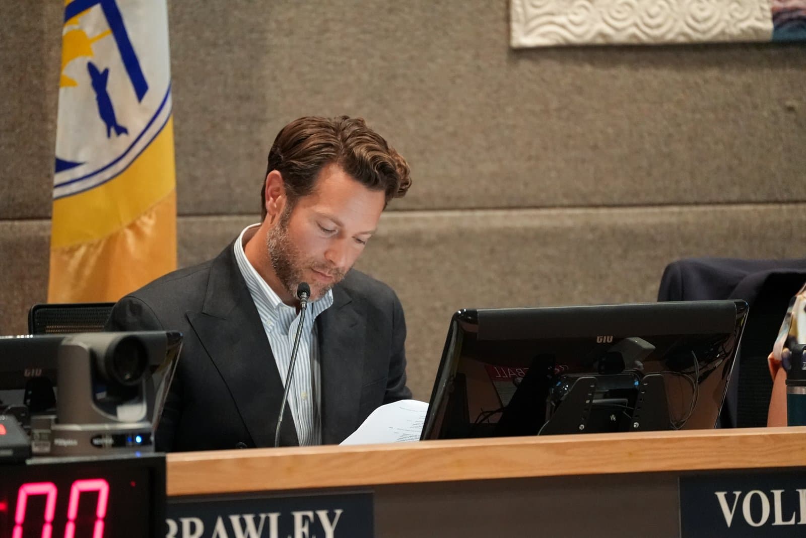 Assembly Vice Chair Daniel Volland representing Downtown at the Anchorage Assembly meeting