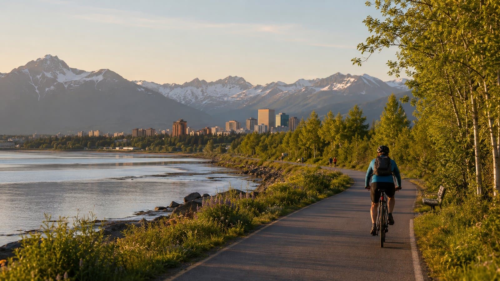 Cover image for article: A plan would move Anchorage's bike route off the highways onto trails