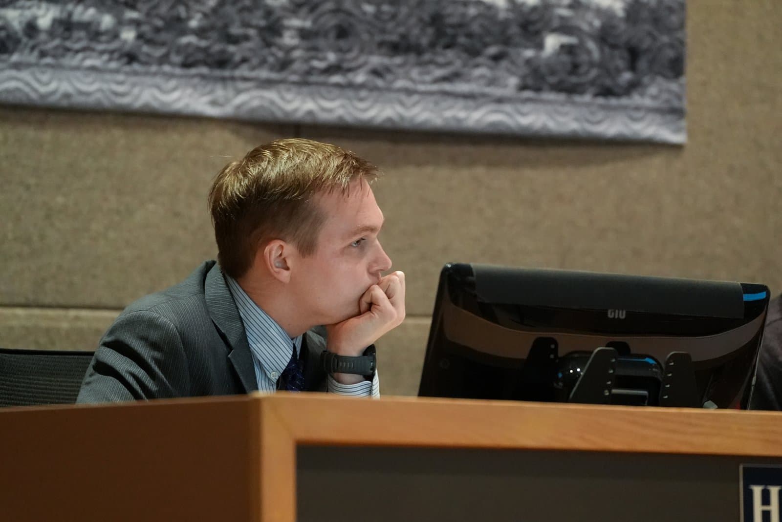 Eagle River Assembly member Donald Handeland at the Anchorage Assembly meeting