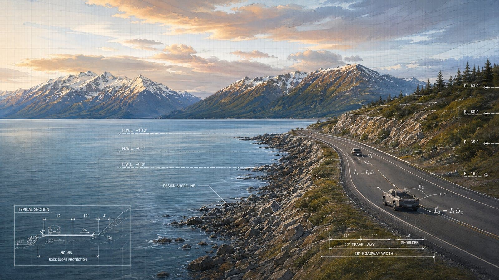 Cover image for article: The state is drilling test holes for a Seward Highway fix, as a bigger $1.5 billion plan draws fire