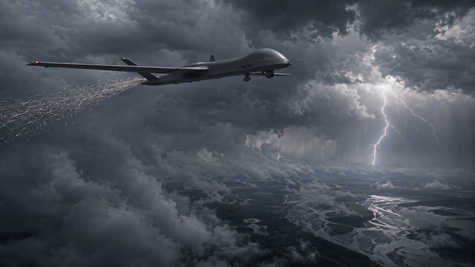 Cover image for article: Drones are dropping chaff over Nenana to try to stop lightning
