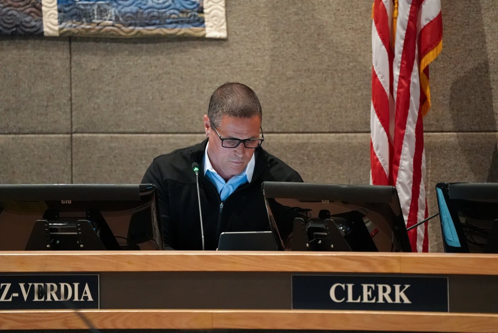 West Anchorage Assembly member Kameron Perez-Verdia at the Anchorage Assembly meeting