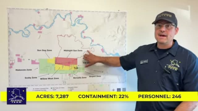 Cover image for article: Mukluk Fire crews shift to southwest flank ahead of Sunday wind change