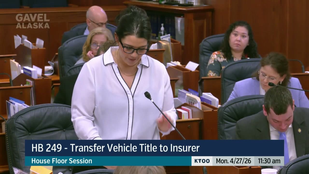 Cover image for article: Alaska House passes bill eliminating notary requirement for totaled-vehicle title transfers