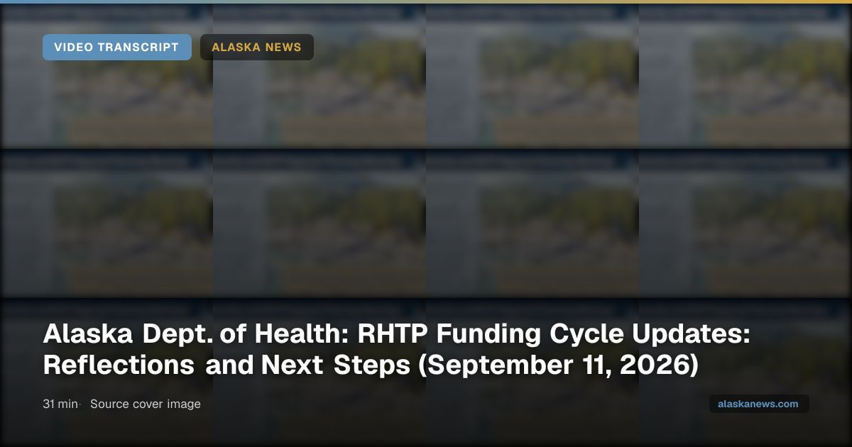 Alaska Dept. of Health: RHTP Funding Cycle Updates: Reflections and ...